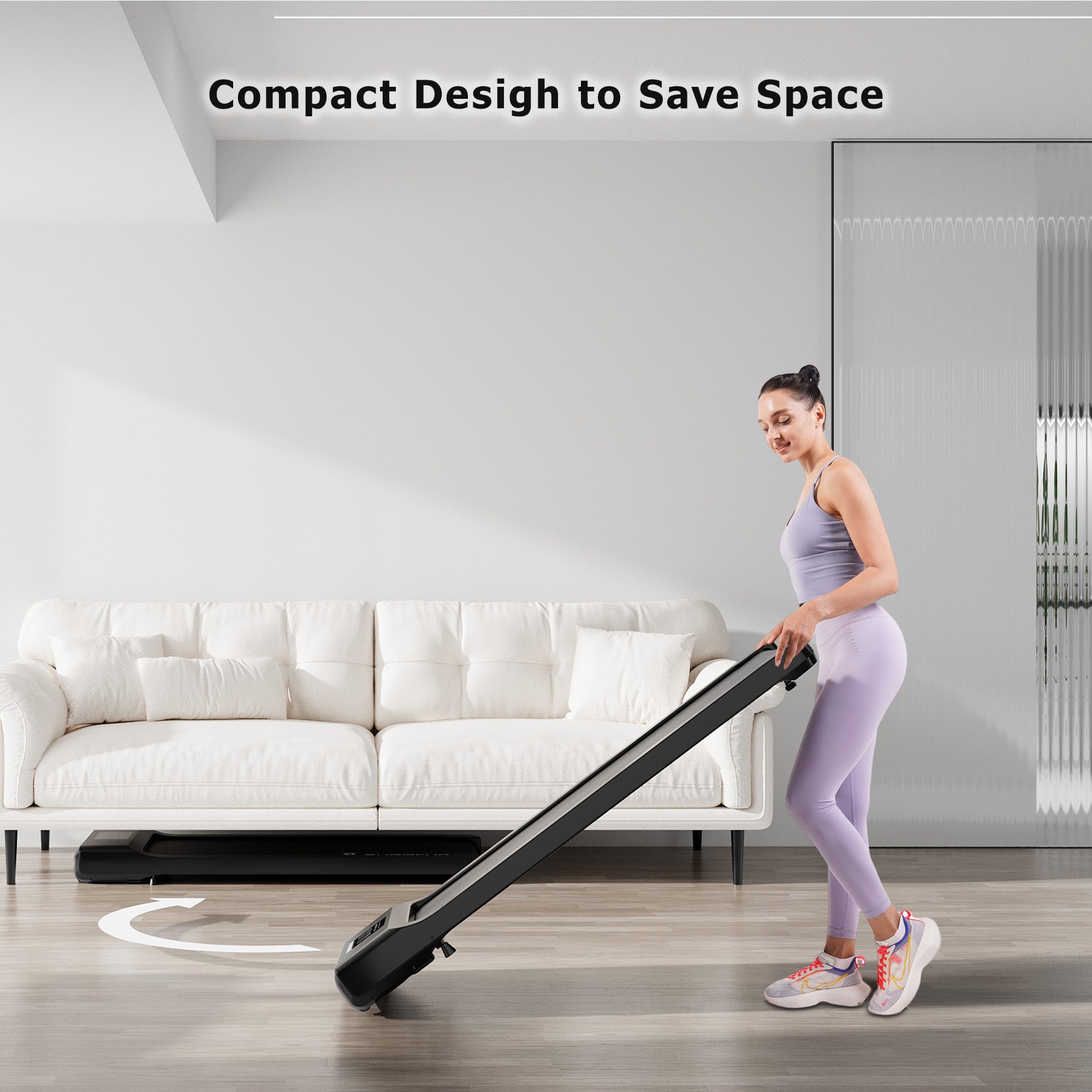 SupeRun® BA03 Smart Walking Pad Under Desk Treadmill with remote control