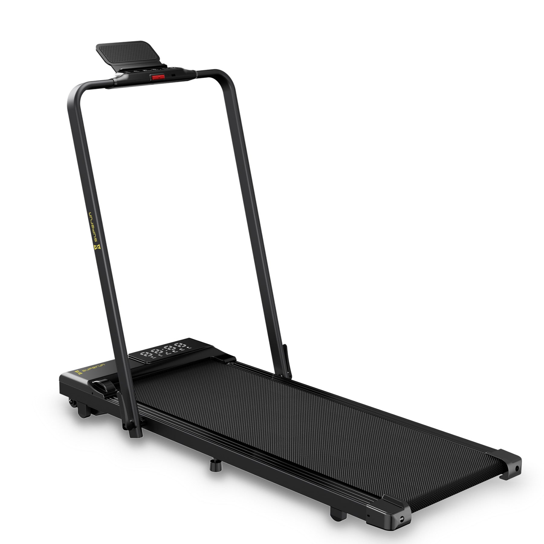 SupeRun® CT04 Foldable 2 in 1 Smart Walking Pad Treadmill with Handrail - Black
