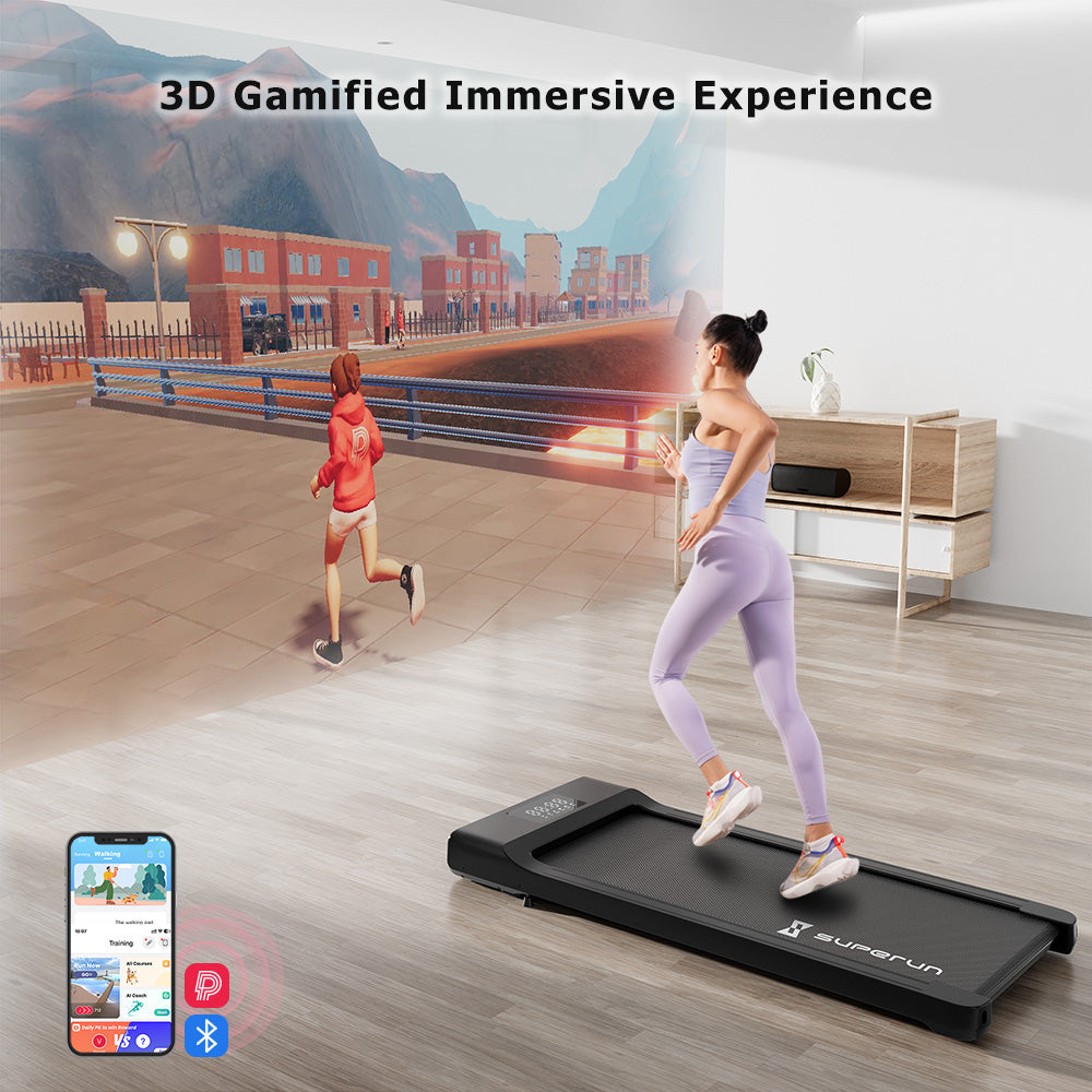 SupeRun® BA03 Smart Walking Pad Under Desk Treadmill with remote control