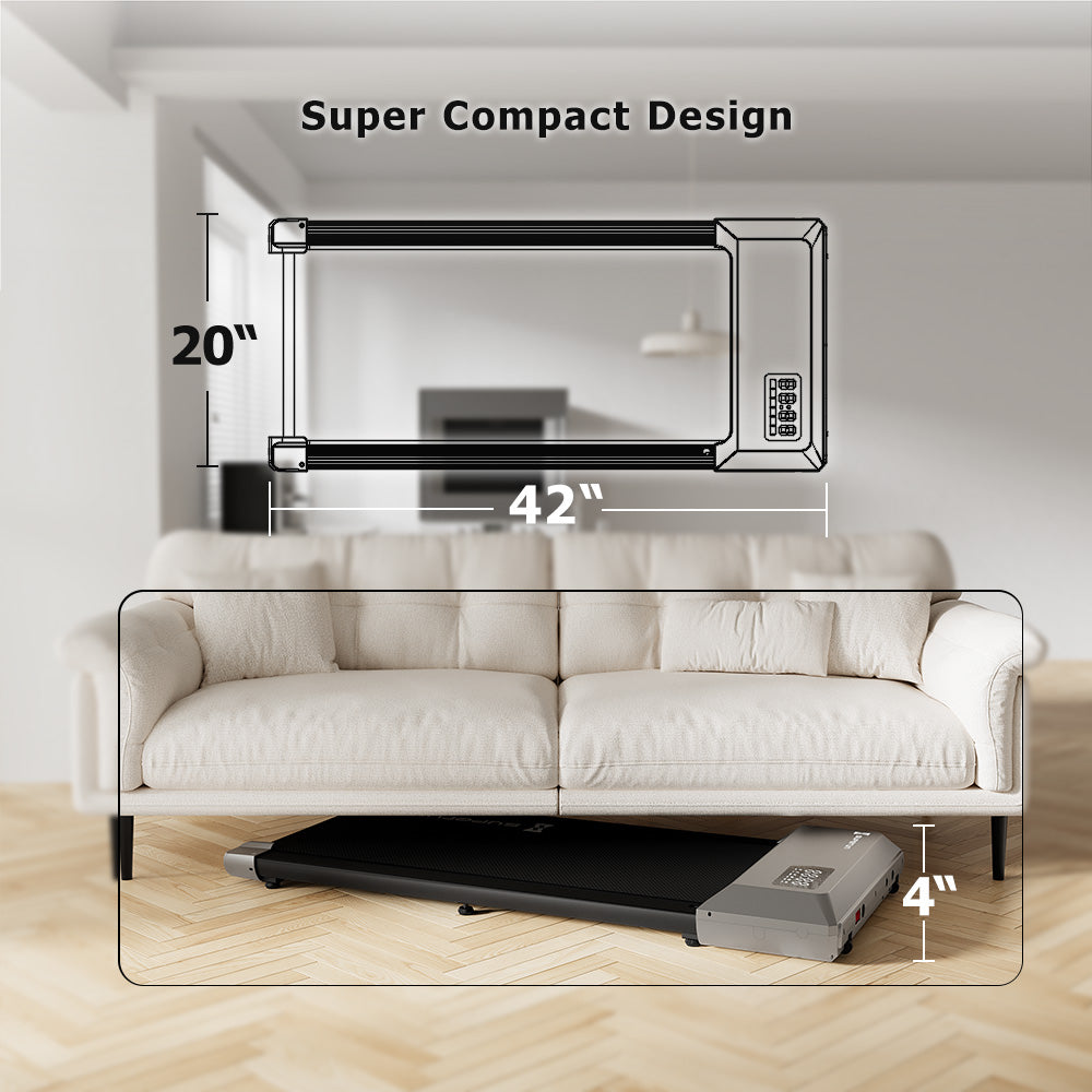 SupeRun® BA04 Mini Walking Pad Under Desk Treadmill with Remote Control