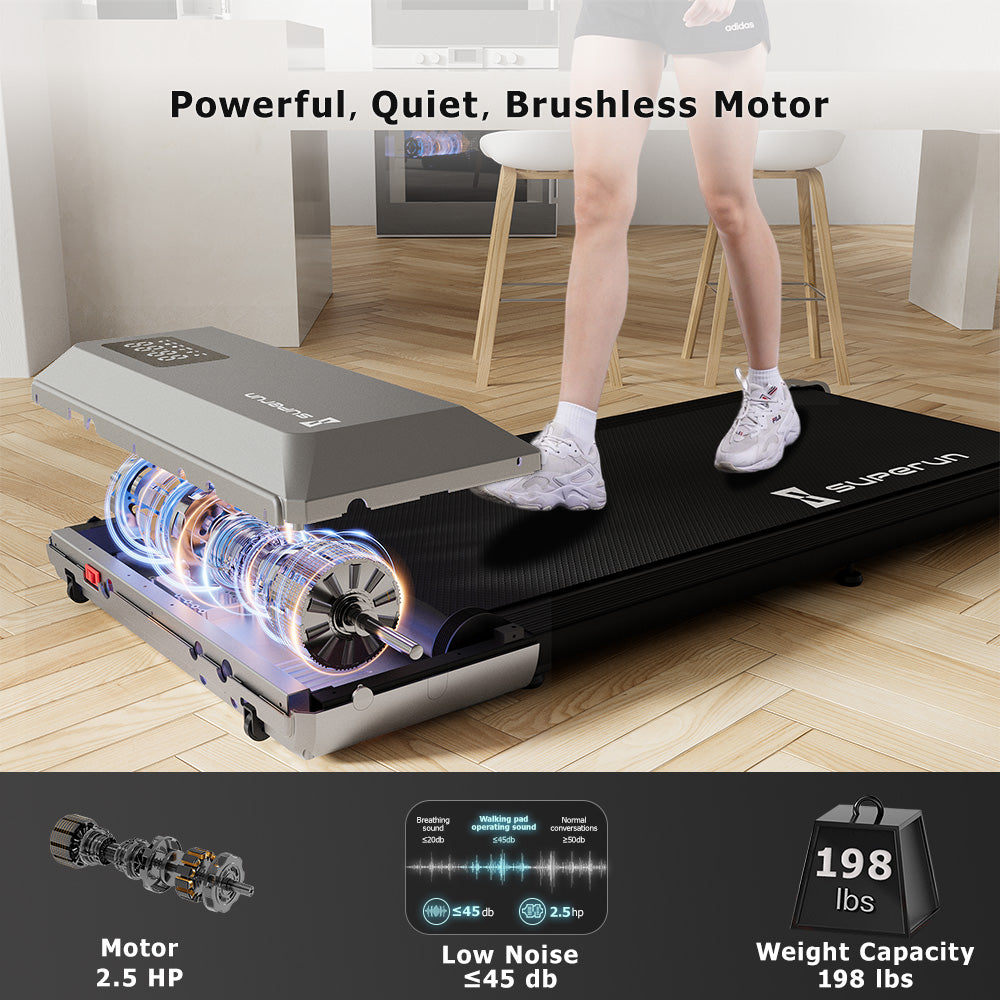 SupeRun® BA04 Mini Walking Pad Under Desk Treadmill with Remote Control