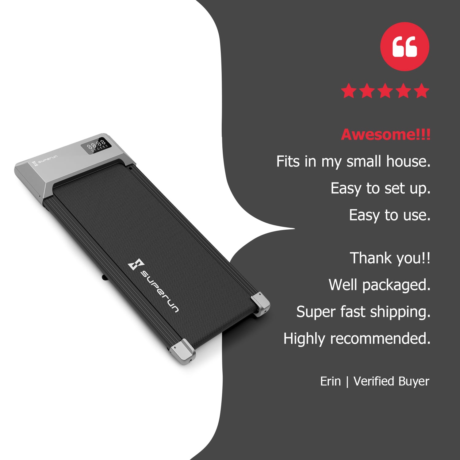 SupeRun® BA04 Mini Walking Pad Under Desk Treadmill with Remote Control