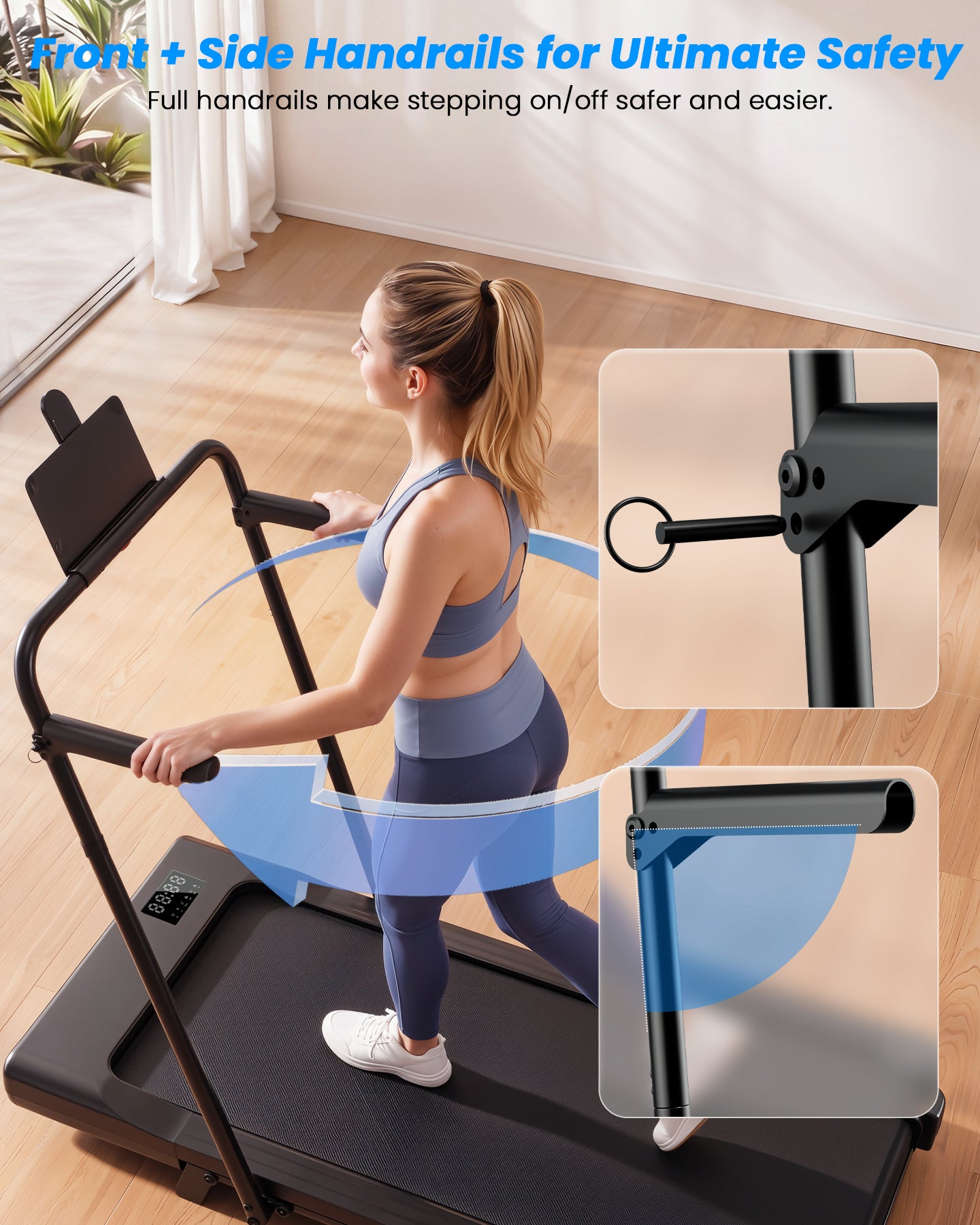 Superun Under Desk Walking Pad Treadmill – Compact Incline Home Office Fitness Walking Machine – BA09