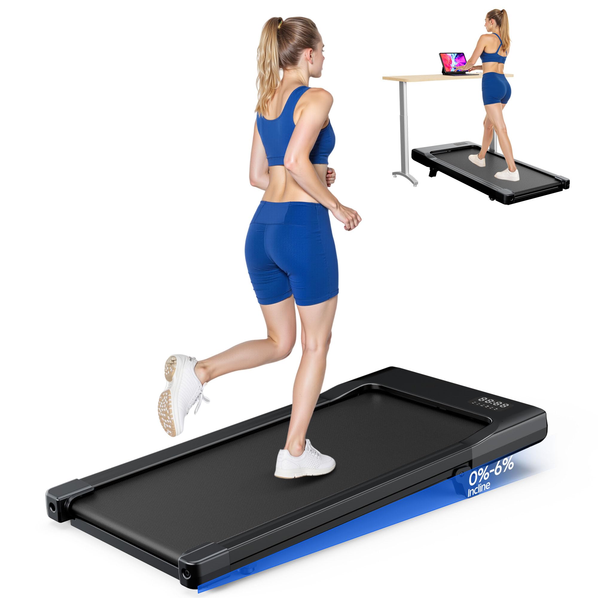 Superun BA09 Under Desk Treadmill,Walking Pad（belt length: 90cm）（694743407570；769261721184）