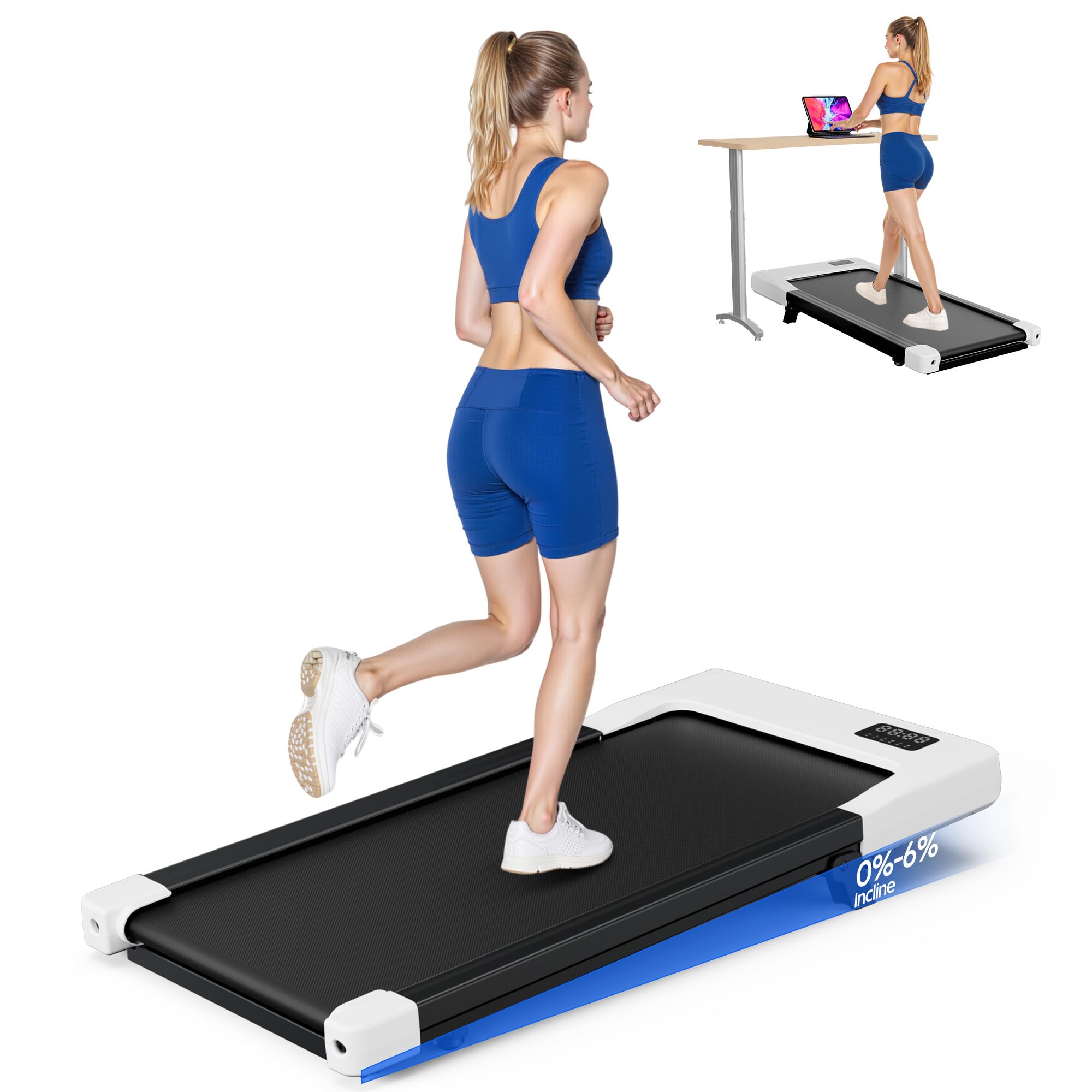 Superun BA09 Under Desk Treadmill,Walking Pad（belt length: 90cm）（694743407570；769261721184）
