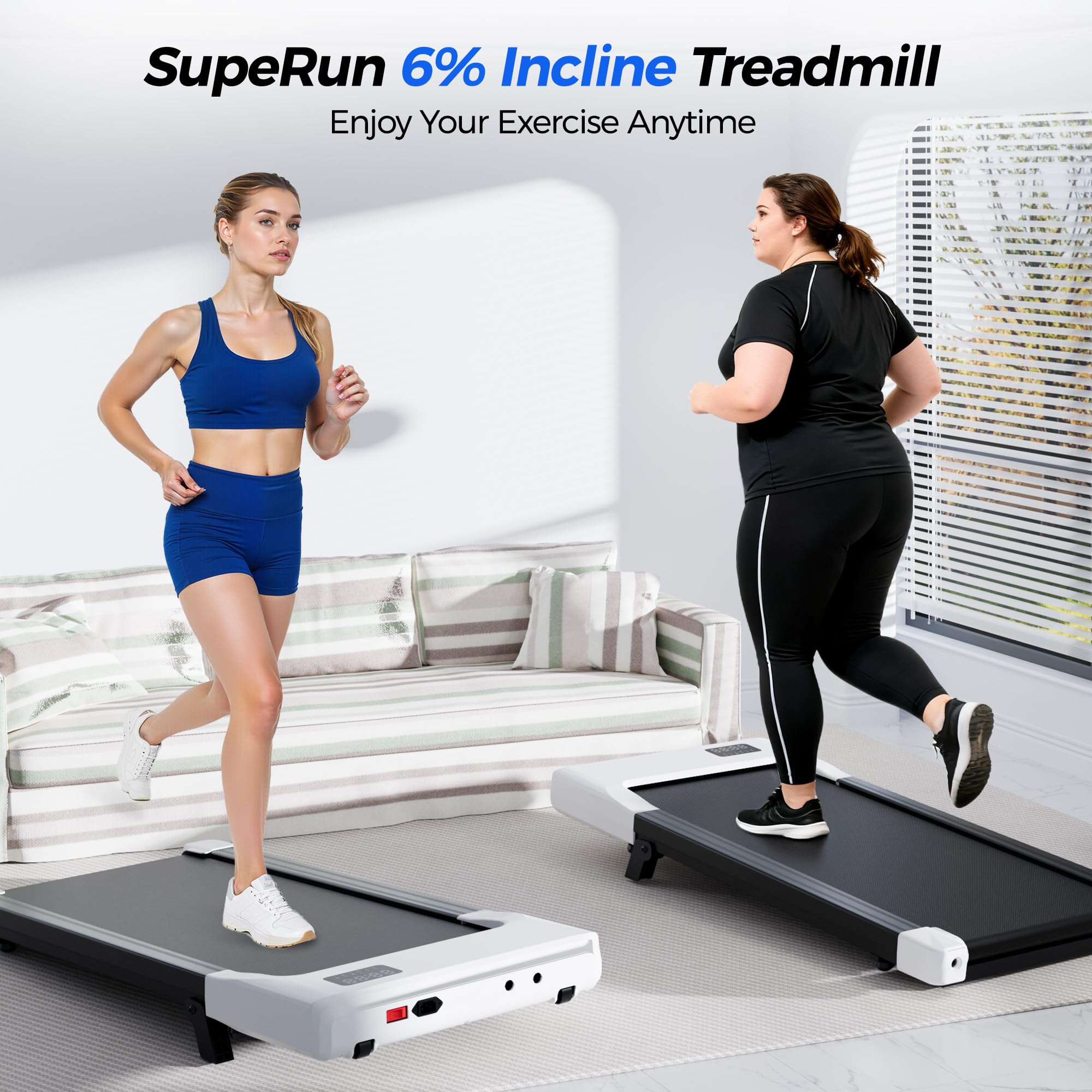 Superun BA09 Under Desk Treadmill,Walking Pad（belt length: 90cm）（694743407570；769261721184）