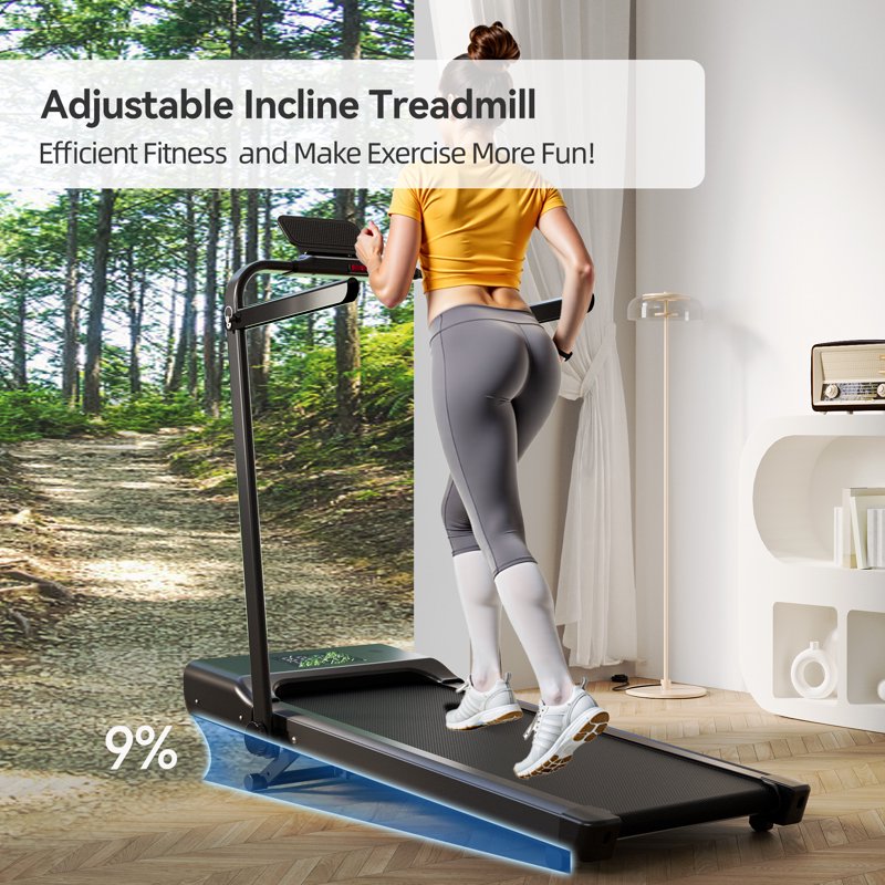 MJWW 3 in 1 Folding Treadmills for Home, 3.0HP Powerful and Quiet Under Desk Treadmill, 300 lbs Capacity Foldable Walking Pad Treadmill with Remote Control and Space Saving, Free Installation（CT03B）