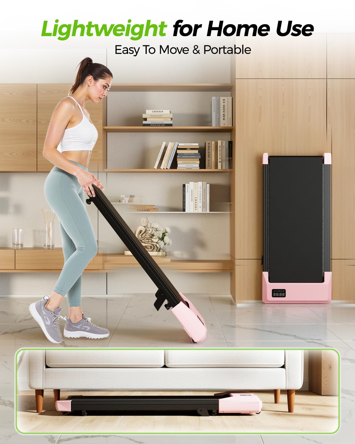 Superun® BA16 Under Desk Treadmill,Walking Pad（belt length: 90cm）（199874670034; 199874510422）
