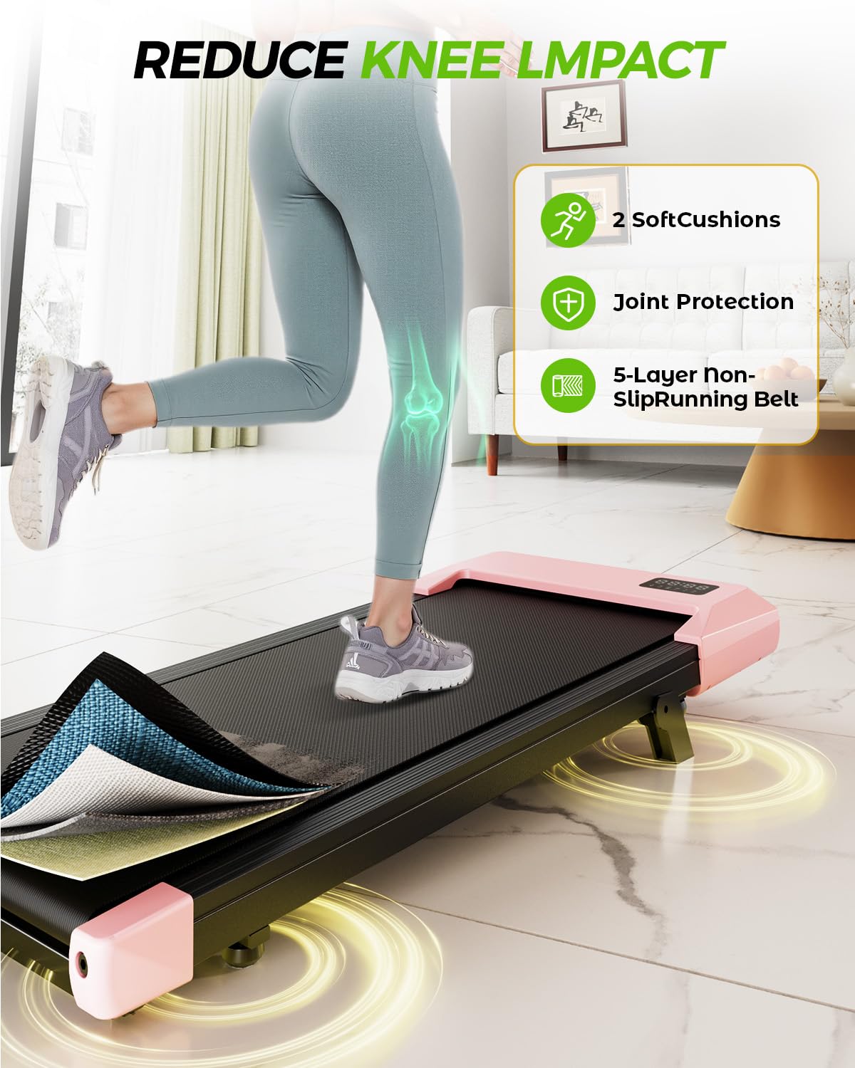 Superun® BA16 Under Desk Treadmill,Walking Pad（belt length: 90cm）（199874670034; 199874510422）