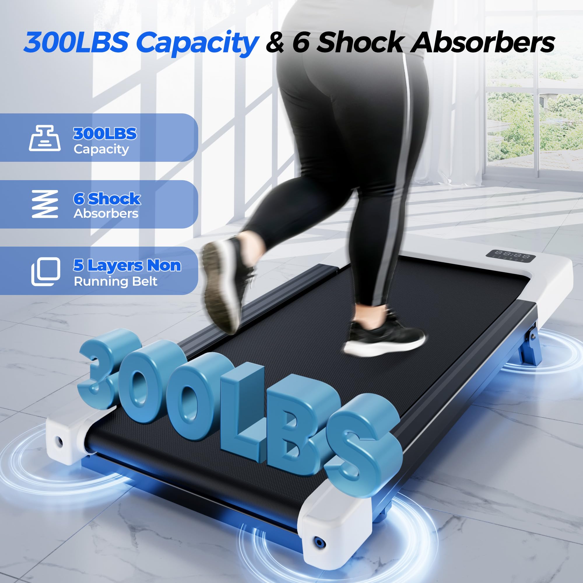 Superun BA09 Under Desk Treadmill,Walking Pad（belt length: 90cm）（694743407570；769261721184）
