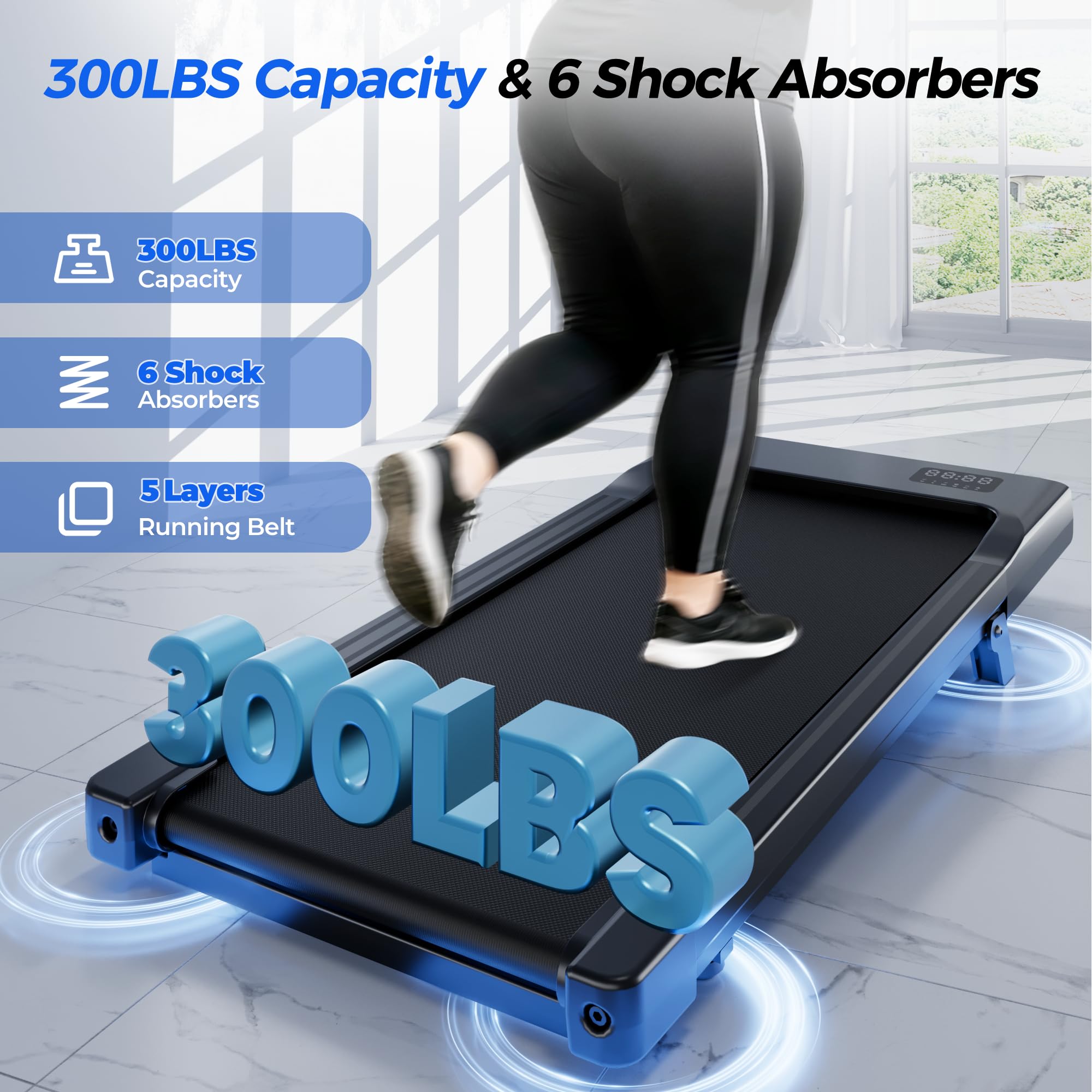 Superun BA09 Under Desk Treadmill,Walking Pad（belt length: 90cm）（694743407570；769261721184）