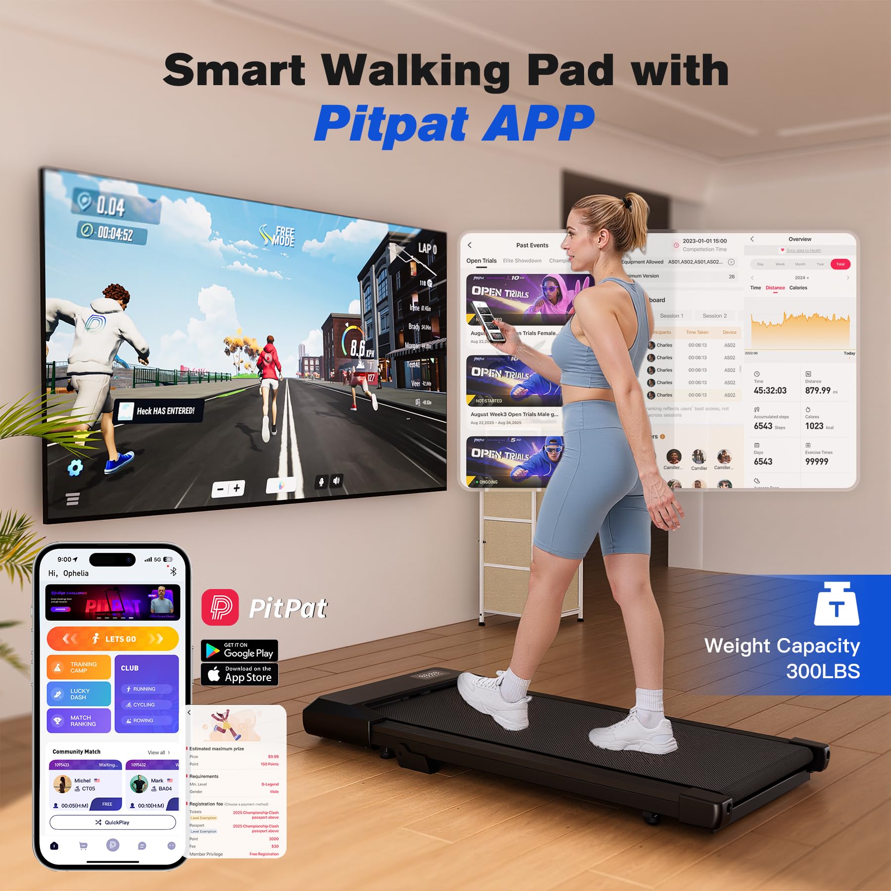 Superun BA16 Under Desk Treadmill,Walking Pad（belt length: 90cm）（199874286037）