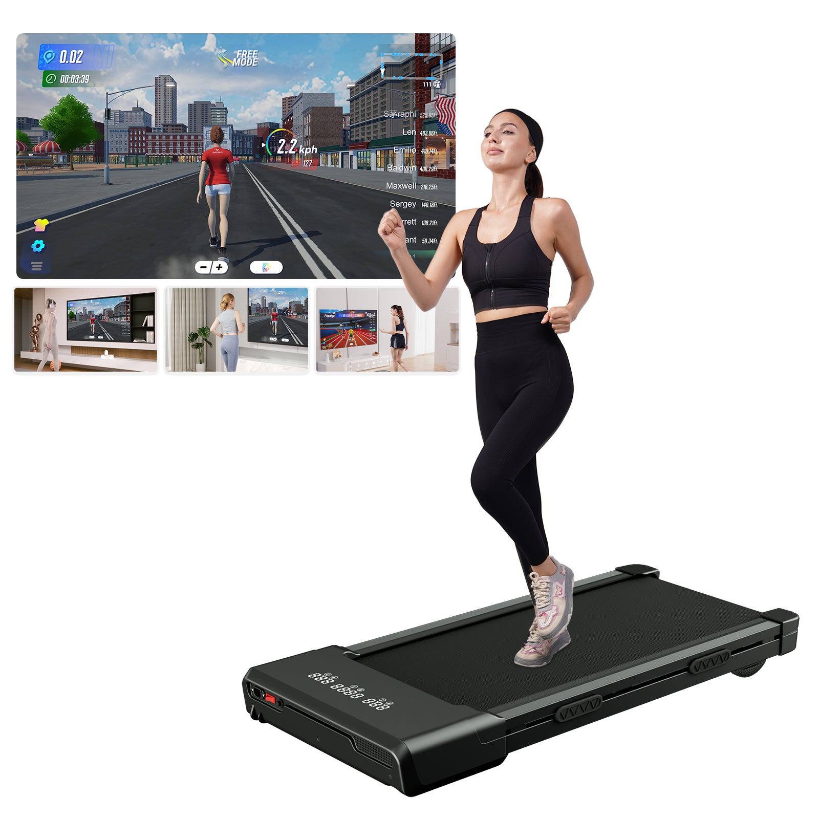 SupeRun Z10 12% Auto Incline Smart Walking Pad Treadmill with remote control