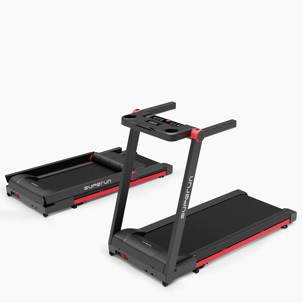 SupeRun AS02 Inclined Foldable Smart 10 MPH Online Racing Treadmill Red