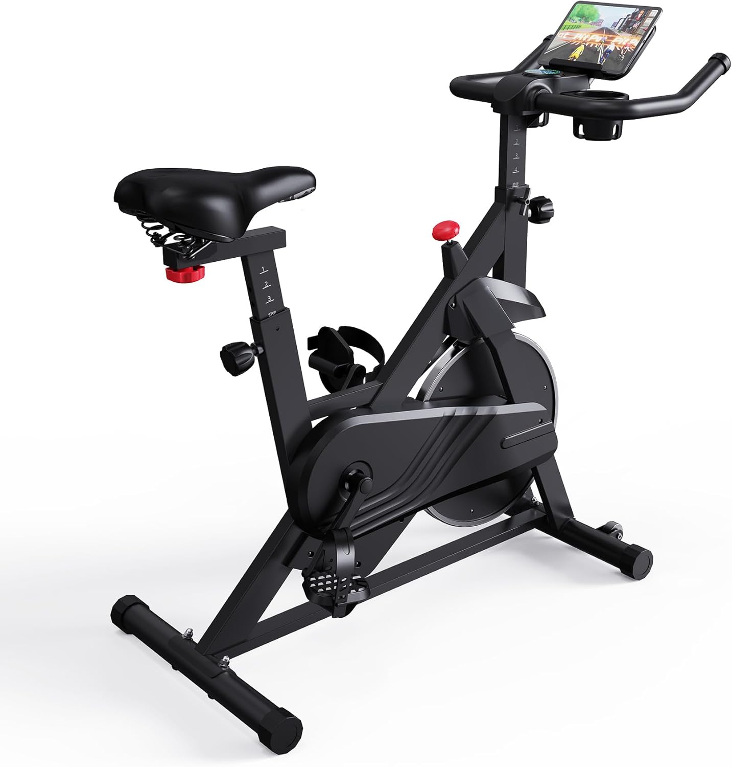 Superun Exercise Bike, Stationary Bikes for Home Gym with 32-Level Magnetic Resistance, 300LBS Capacity Indoor Cycling Bike with Comfortable Seat, LED Display