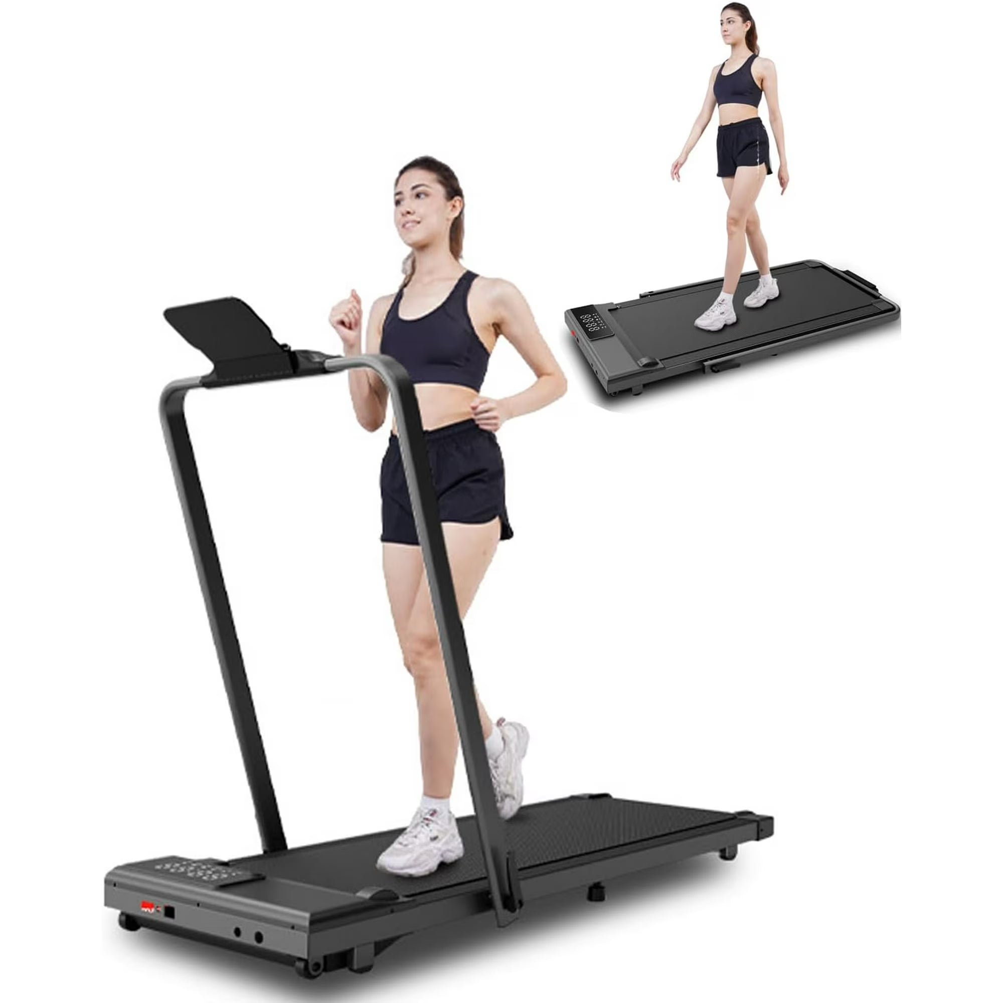 MJWW Folding Treadmill for Home,3 in 1 Under Desk Treadmill for Home&Office,Speed Range 7.5mph,300lbs Weight Capacity（CT05）