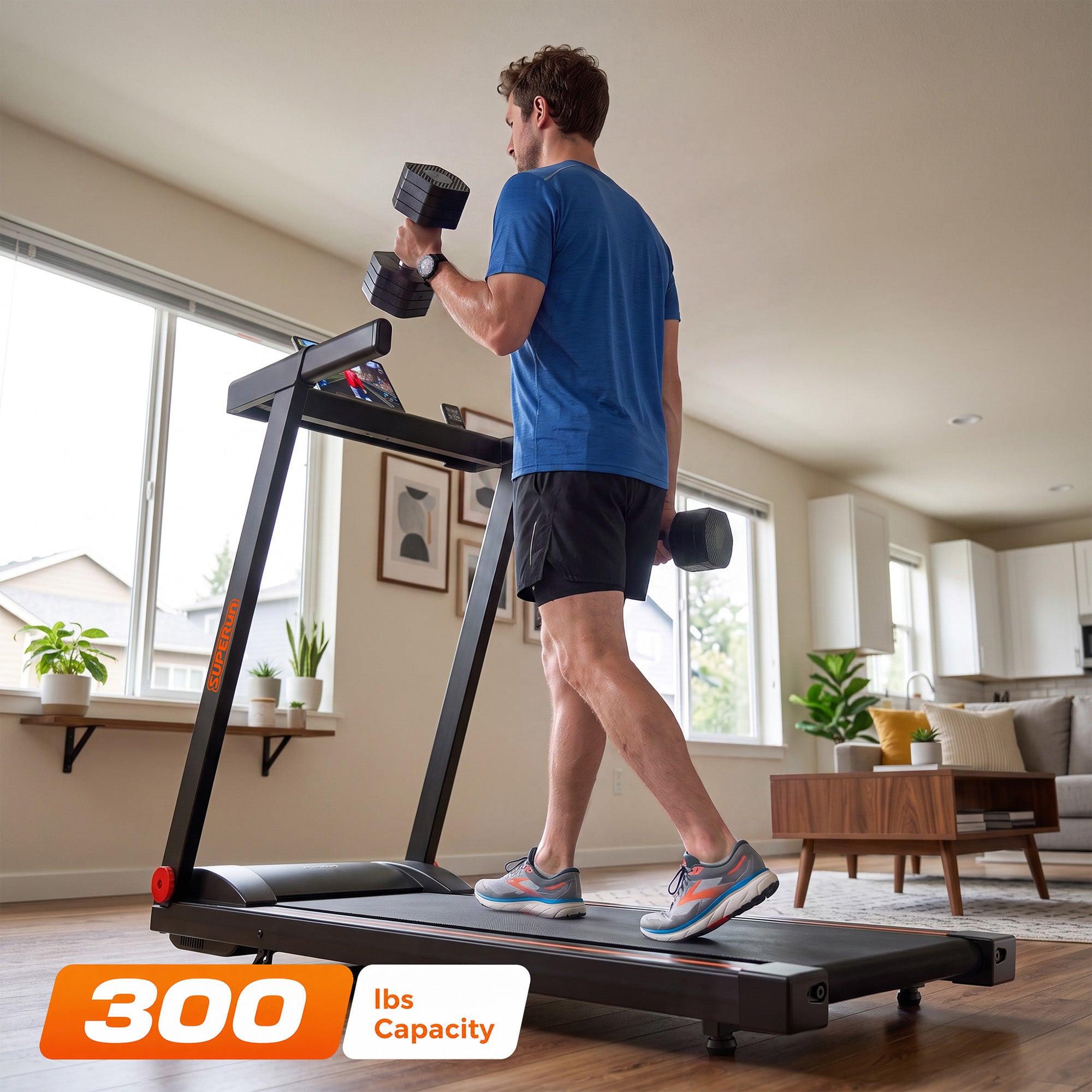Superun RUN Pro Foldable Treadmills with Table board