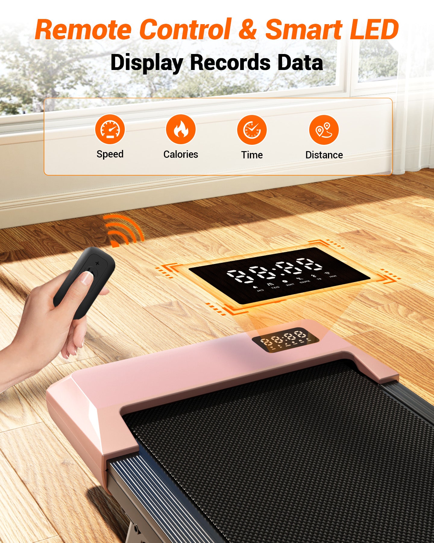 MJWW Walking Pad with 6% Incline, Under Desk Treadmill, 3 in 1 Portable Treadmill with Remote Control LED Display, 2.5 HP Quiet Walking Jogging Machine for Office Home Use, 300 Lbs Capacity（BA10-B）