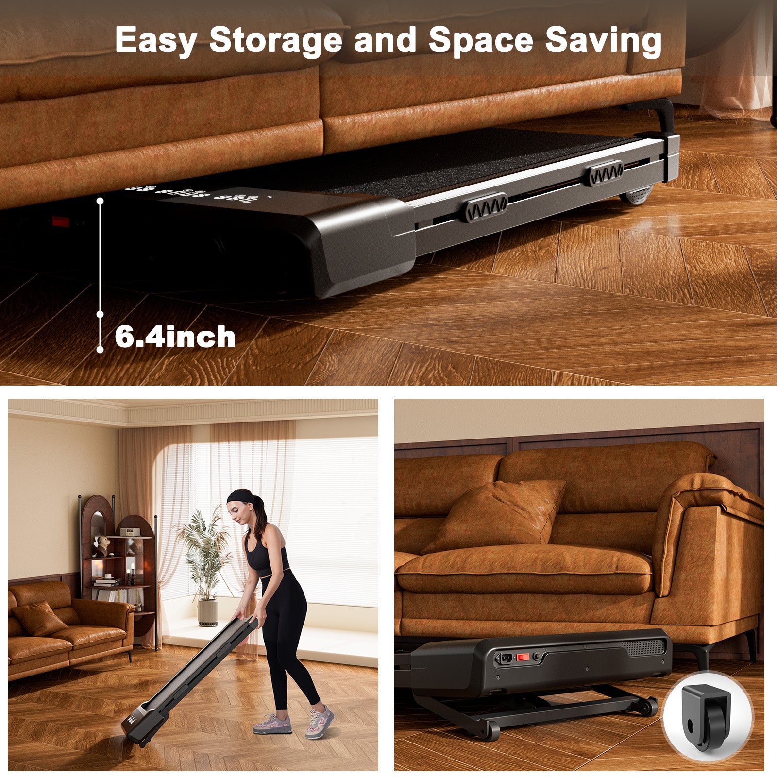 SupeRun Z10 12% Auto Incline Smart Walking Pad Treadmill with remote control