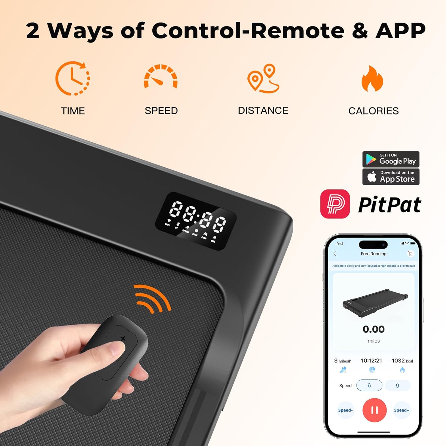 SupeRun Walking Pad, Under Desk Treadmill, 3 in 1 Portable Treadmill with Remote Control LED Display, 2.5 HP Quiet Walking Jogging Machine for Office Home Use, 250 Lbs Capacity