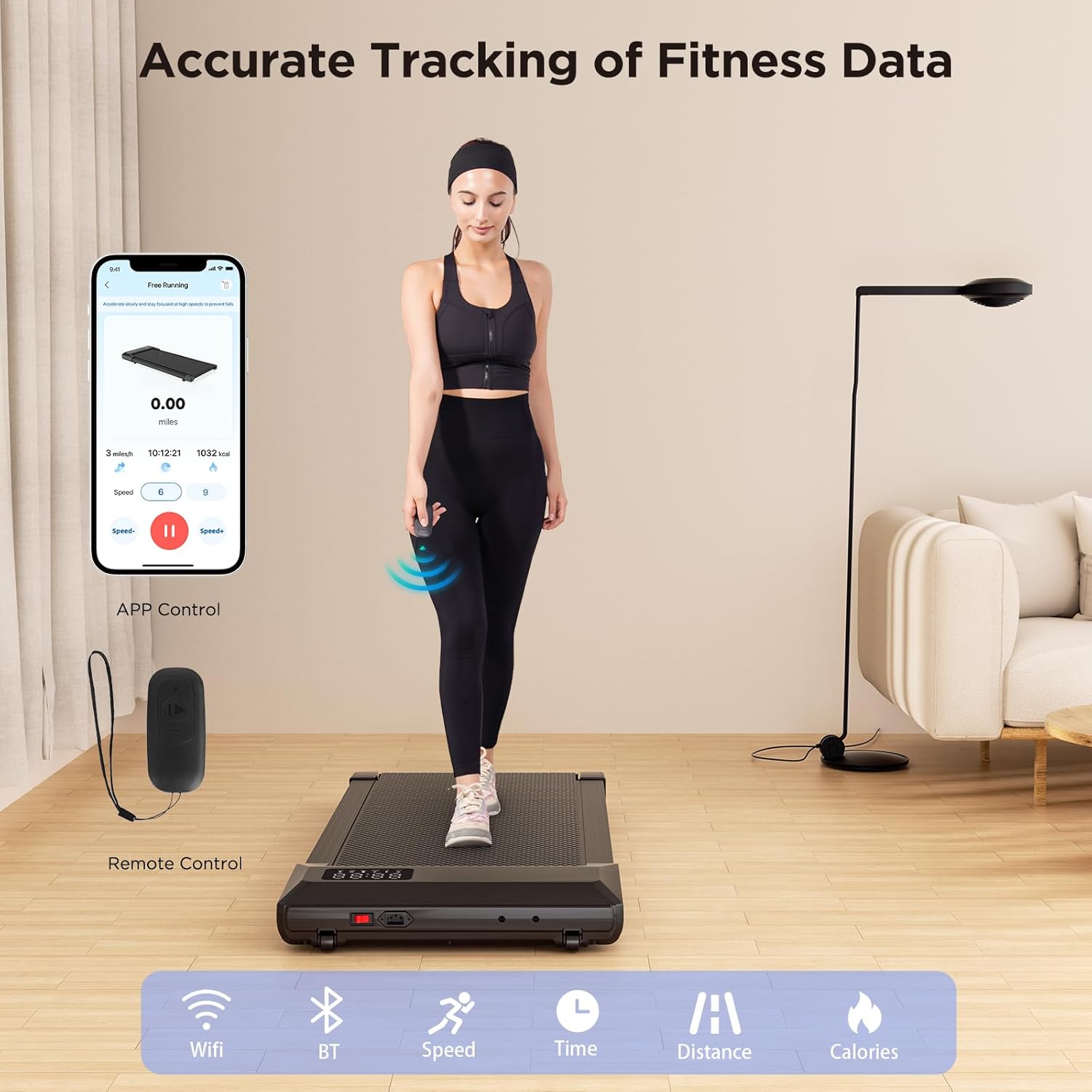 SupeRun Walking Pad, Under Desk Treadmill, 3 in 1 Portable Treadmill with Remote Control LED Display, 2.5 HP Quiet Walking Jogging Machine for Office Home Use, 300 Lbs Capacity