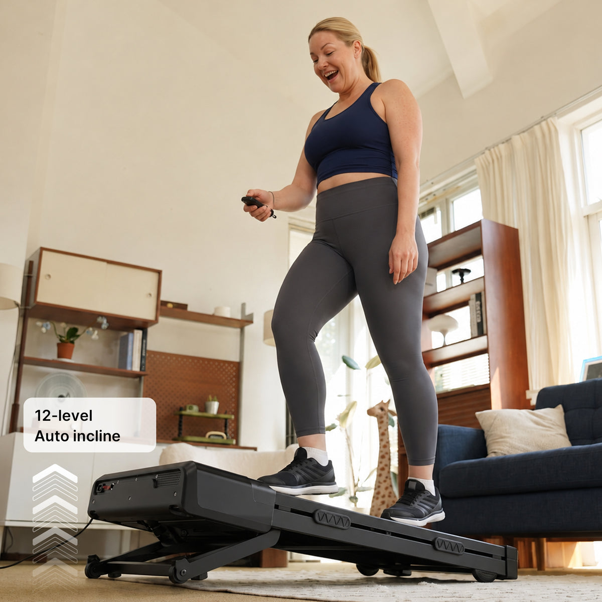Superun Auto Incline Under Desk Treadmill