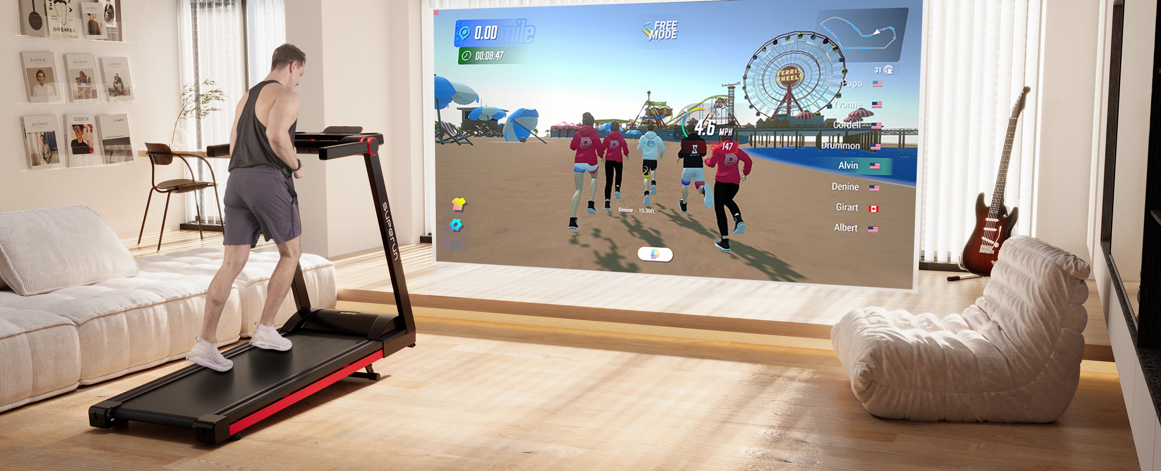 SupeRun® App - Connected Smart Treadmill