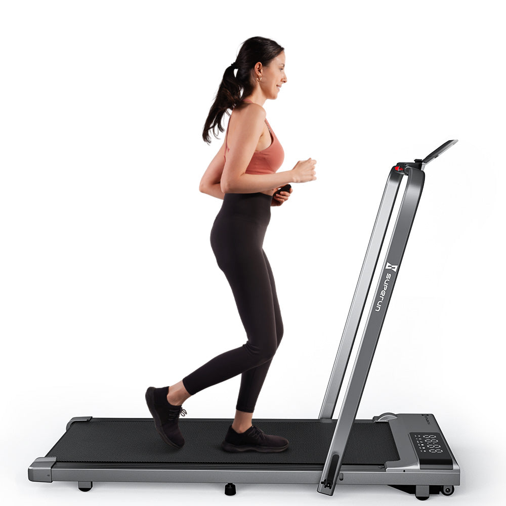 SupeRun® CT04 Foldable 2 in 1 Smart Walking Pad Treadmill with Handrail